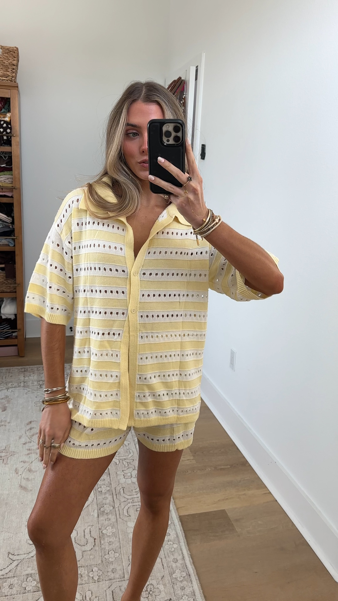 Amazon size small Saodimallsu Womens Crochet Swimsuit Coverup Summer 2 Piece Outfits Striped Knit Short Sleeve Button Shirts Shorts Sets

#LTKSaleAlert #LTKSeasonal #LTKootd