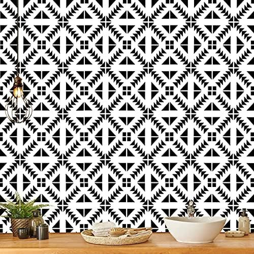 Jeweluck Black and White Peel and Stick Wallpaper Kitchen Wallpaper 17.7inch×393.7inch Waterproof Se | Amazon (US)