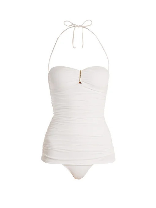 Mauritius strapless ruched-panel swimsuit | Melissa Odabash | Matches (US)