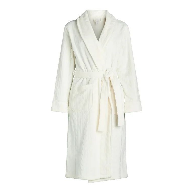 Joyspun Women's Cable Robe - Walmart.com | Walmart (US)