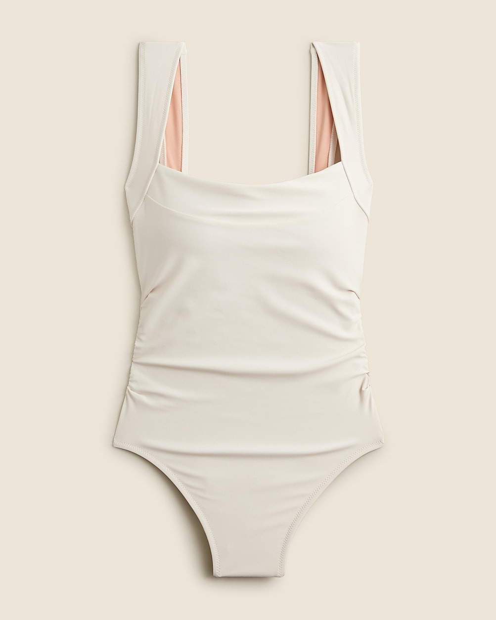 Ruched squareneck one-piece swimsuit | J. Crew US
