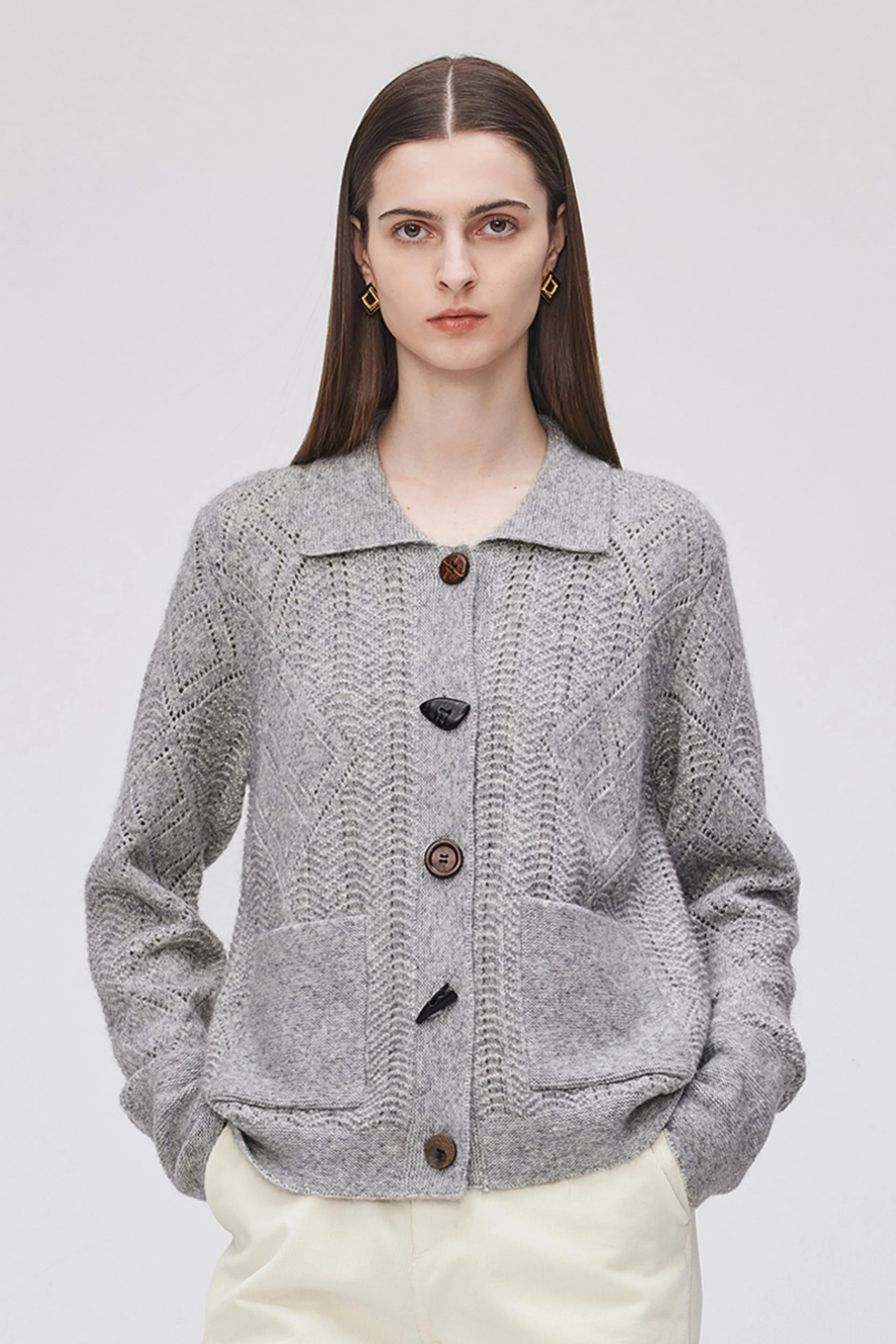 Felicia Cardigan in Wool-Mohair Knit | Fabrique