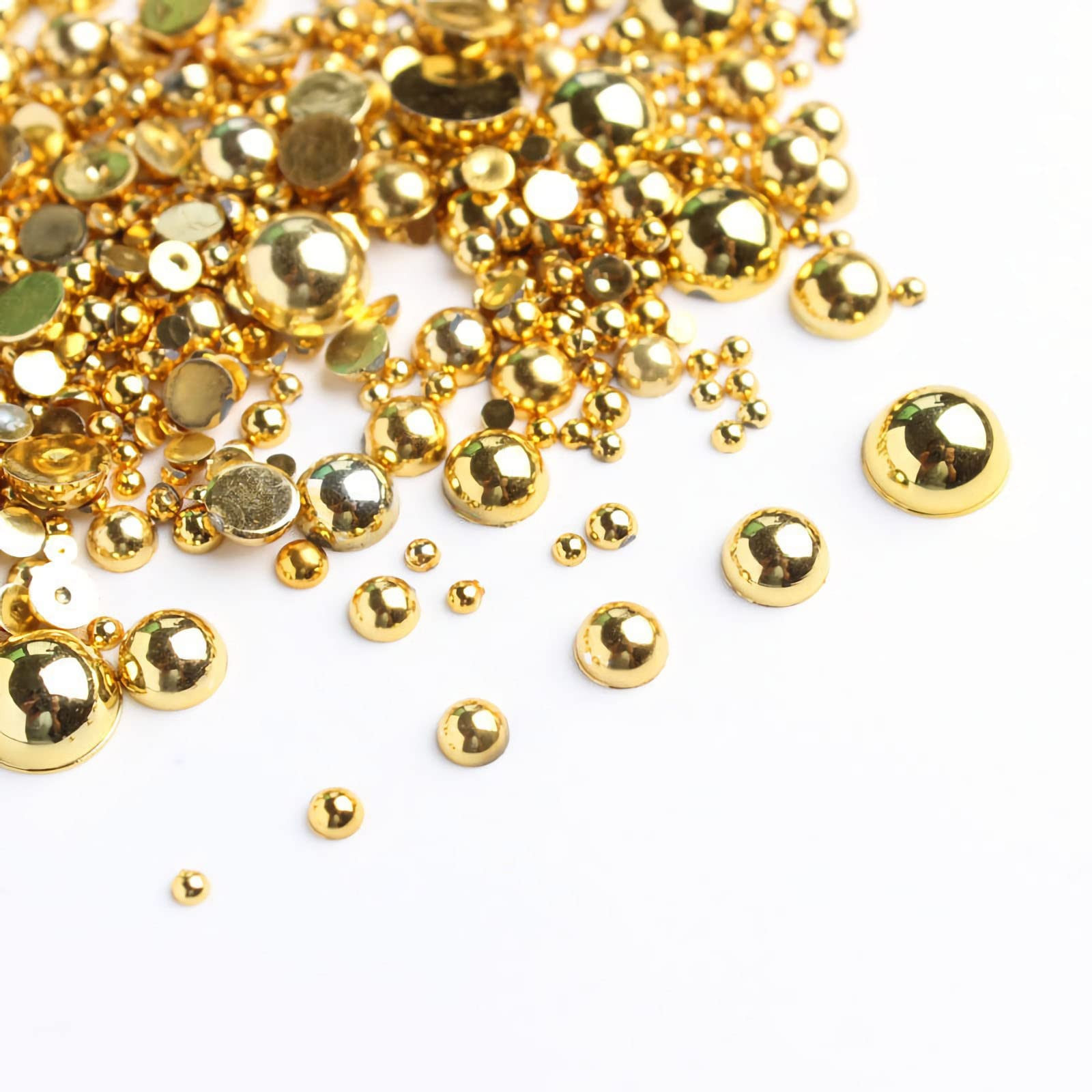 Mixed Sizes 2mm-8mm 1000pcs Imitation Pearls Half Ball Flatback Bead Loose Beads Gem Scrapbook Cr... | Amazon (US)