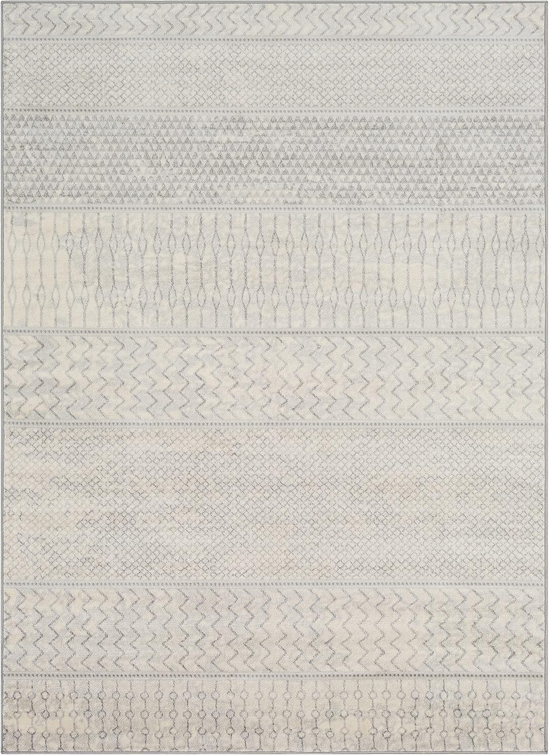 Artistic Weavers Hana Modern Moroccan Area Rug, 5 ft 3 in x 7 ft 3 in, Silver Grey | Amazon (US)