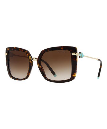 Havana Tortoise & Goldtone Square Butterfly Sunglasses | Zulily