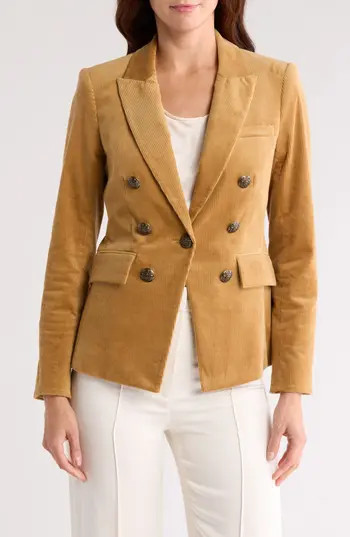 Veronica Beard Lawrence Corduroy Dickey Jacket in Khaki at Nordstrom Rack, Size 0 | Nordstrom Rack
