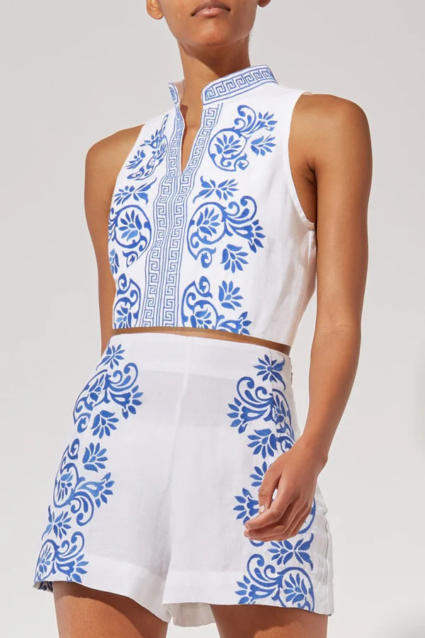 The Natalie Top Heavy Linen | Solid & Striped