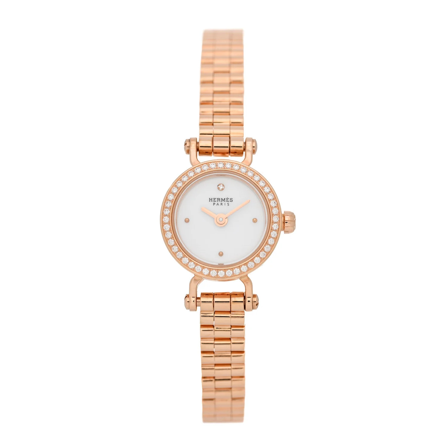 18K Yellow Gold Diamond Bezel 16mm Faubourg Quartz Watch | FASHIONPHILE (US)