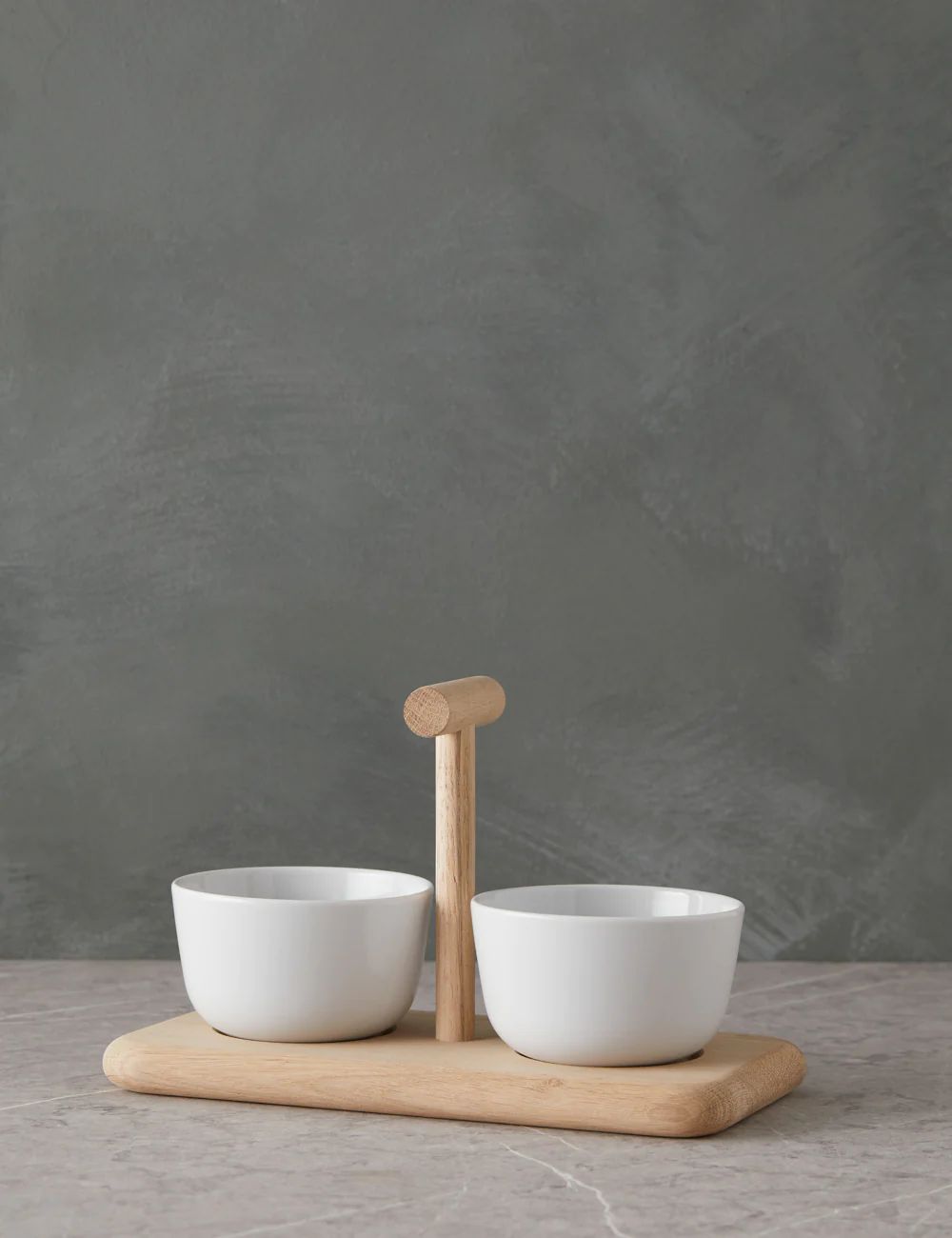 Dine Duo Condiment Set + Oak Base by LSA International | Lulu and Georgia 