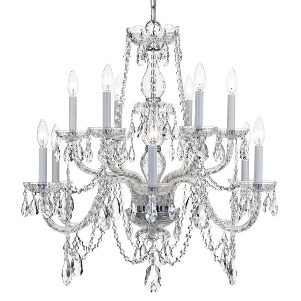 Crystorama Traditional Crystal 12 -Light Polished Chrome Crystal Metal Chandelier one_size | 1135-CH-CL-MWP | Lowe's