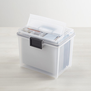 Weathertight® Portable File Tote Translucent | The Container Store
