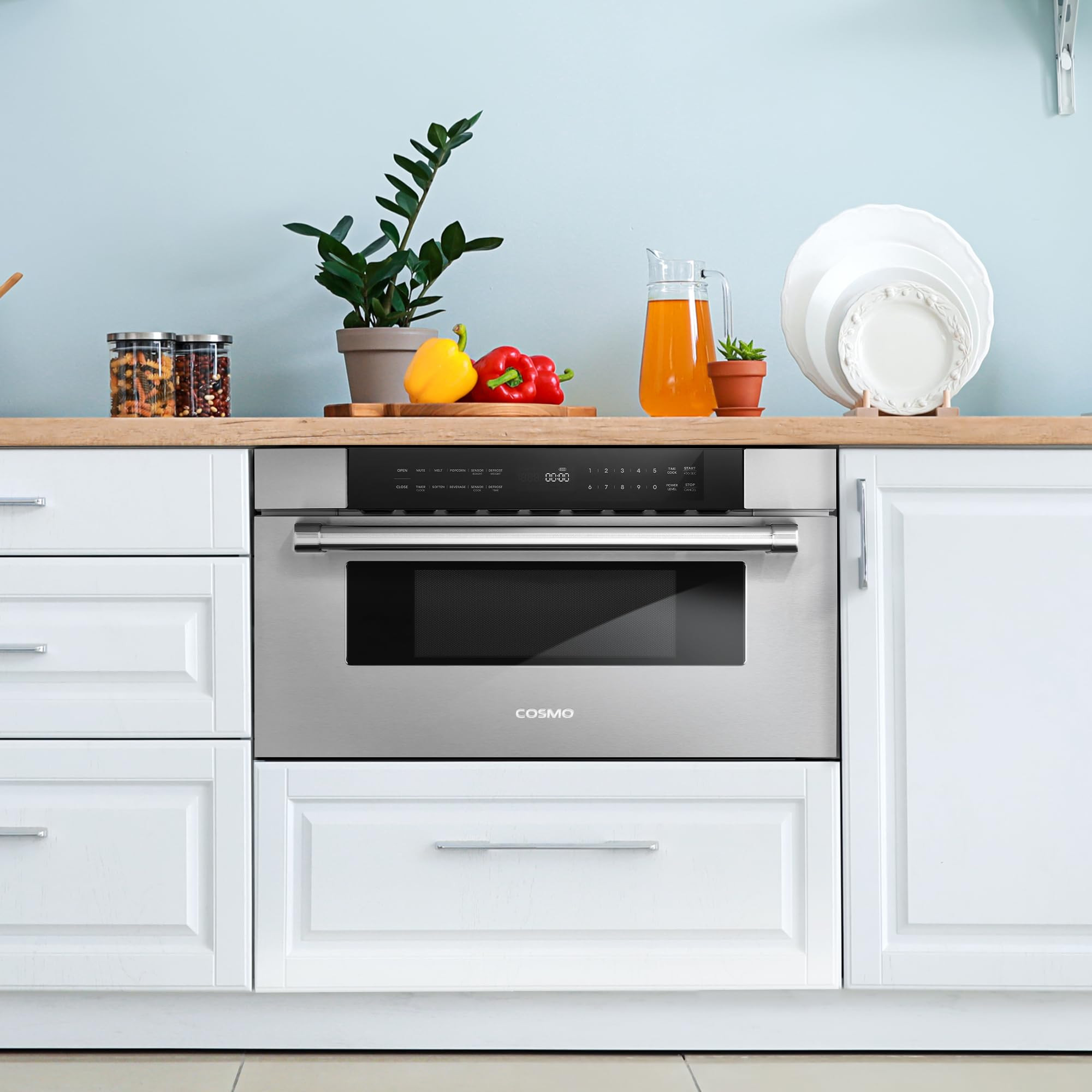 COSMO COS-MWD3012GSS 30 in. Haven Collection, 1.2 cu. ft. Built-in Microwave Drawer, Presets, Tou... | Amazon (US)