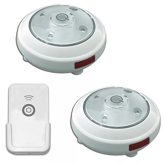 Puck Lights Battery Operated with Remote Control (Set of 2) | Bed Bath & Beyond