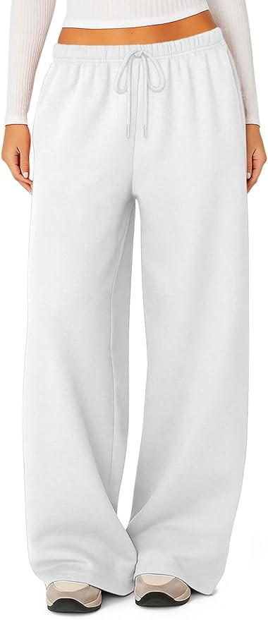 HeSaYep Women's Fleece Lined Sweatpants Winter Warm Wide Leg Sweat Pants Baggy Casual Pants with ... | Amazon (US)