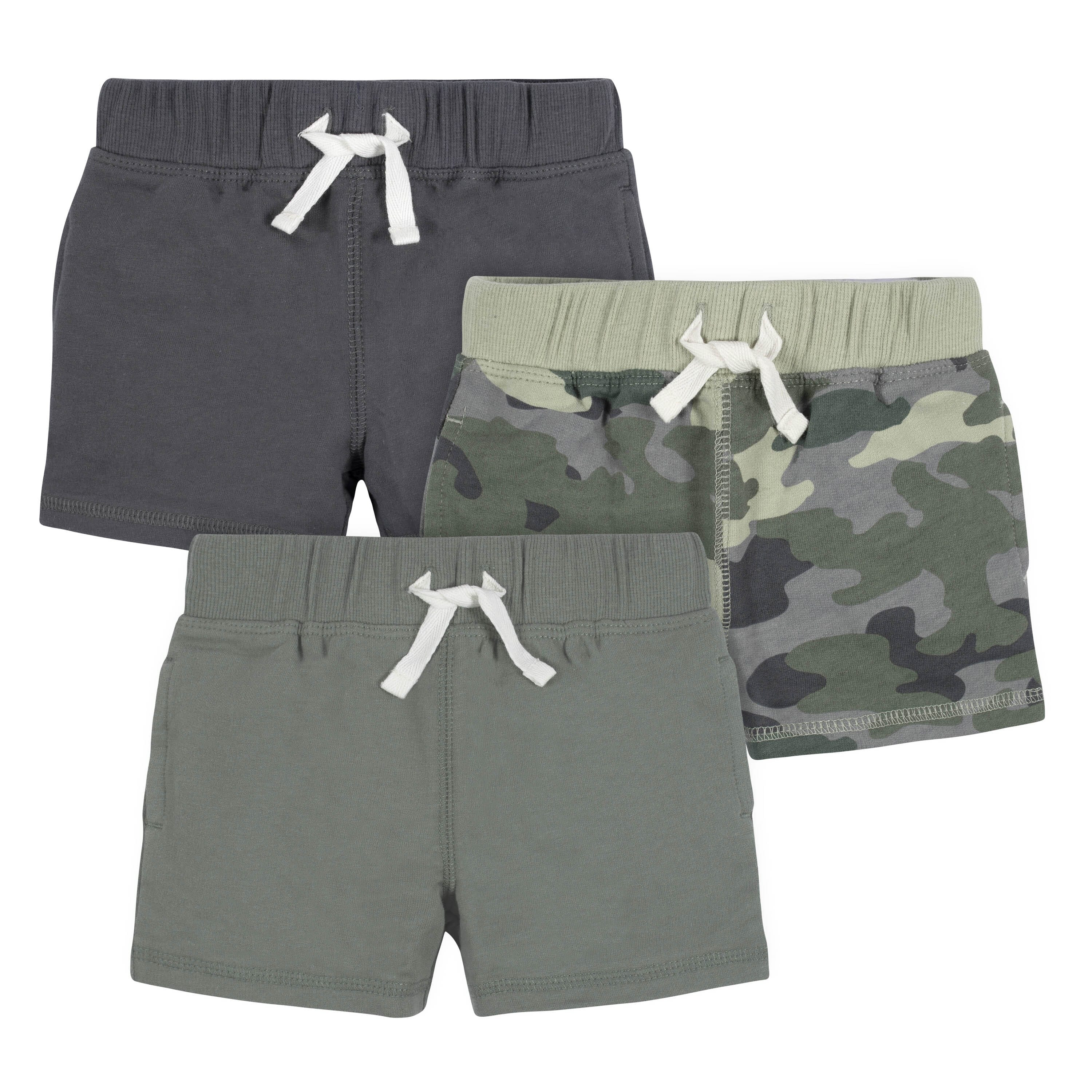 3-Pack Baby & Toddler Boys Color Me Camo Pull-On Knit Shorts | Gerber Childrenswear