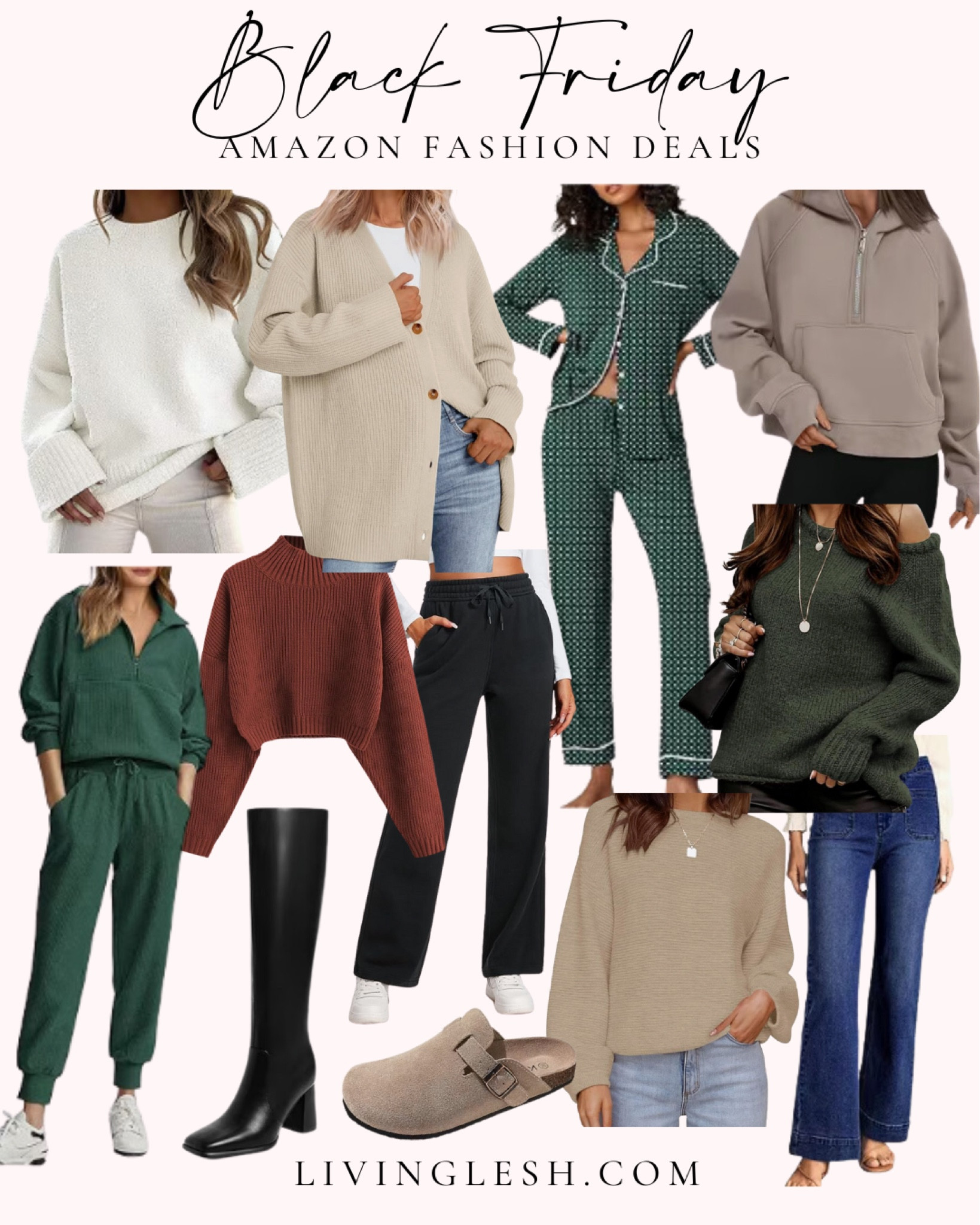 Amazon deals | Amazon fashion | Amazon outfit | Black friday deals | Black friday | Cyber week | Clogs | Boots | Sweater | Scuba hoodie | Holiday pajamas | Flare jeans | Track suit | Sweatshirt set | Sweatpants | Thanksgiving outfit | Winter outfit

#LTKSaleAlert #LTKFindsUnder50 #LTKCyberWeek