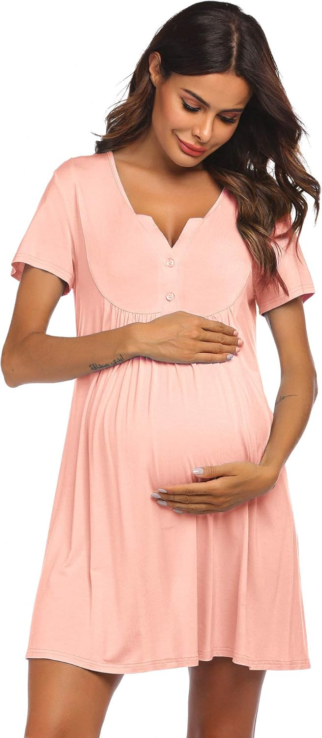 Ekouaer Nursing Dress,Maternity Nightgown Labor Delivery Gown for Hospital Breastfeeding Dress | Amazon (CA)