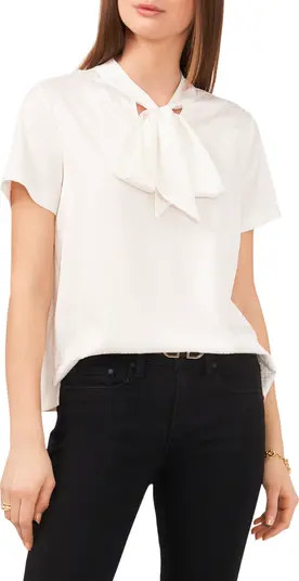 Tie Detail Jacquard Blouse | Nordstrom