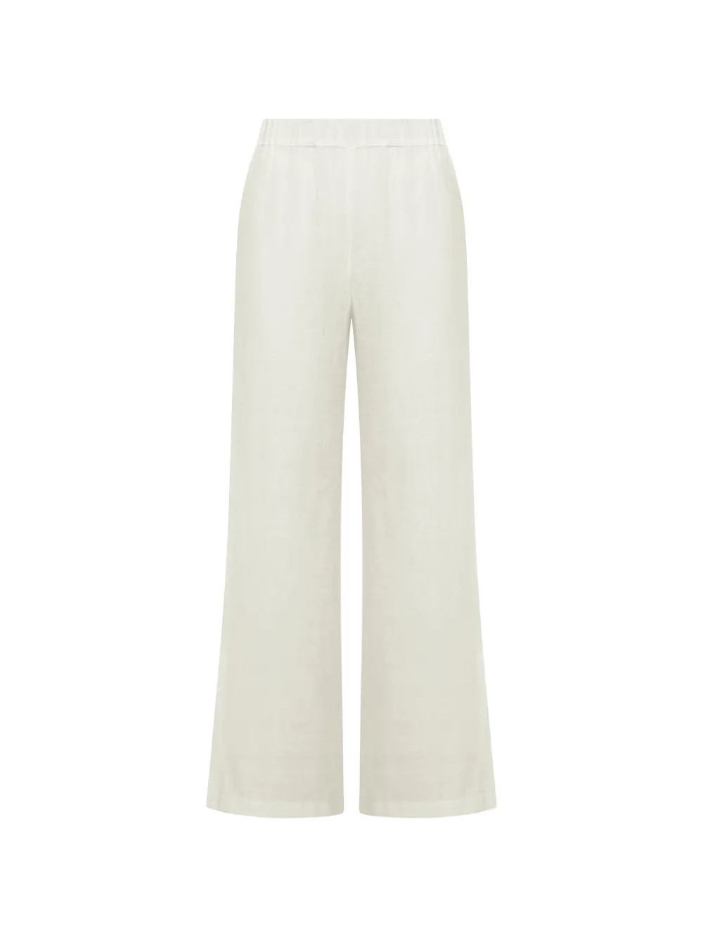 120% Lino wide-leg linen trousers - White | Farfetch Global