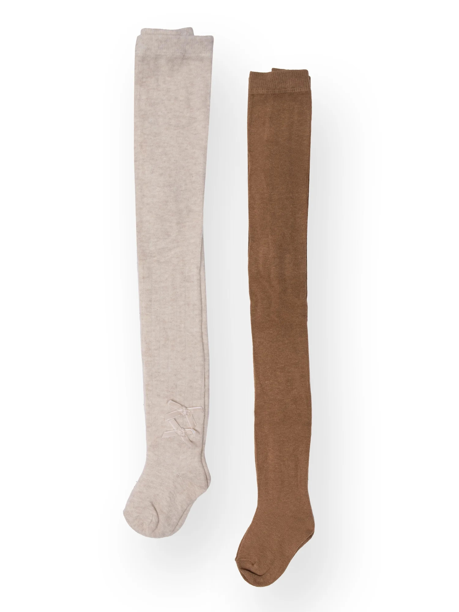 Wonder Nation Toddler Girl Tights with Bows, 2- Pack, Size 6M- 5T | Walmart (US)