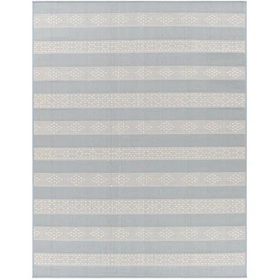Tillia Striped Light Blue/Ivory Indoor / Outdoor Area Rug Rosecliff Heights Rug Size: Rectangle 5'3" | Wayfair North America