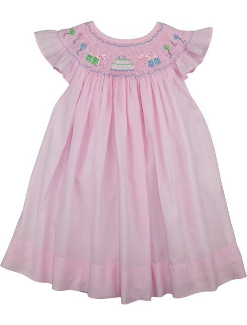 Pink Smocked Birthday Dress | Cecil and Lou
