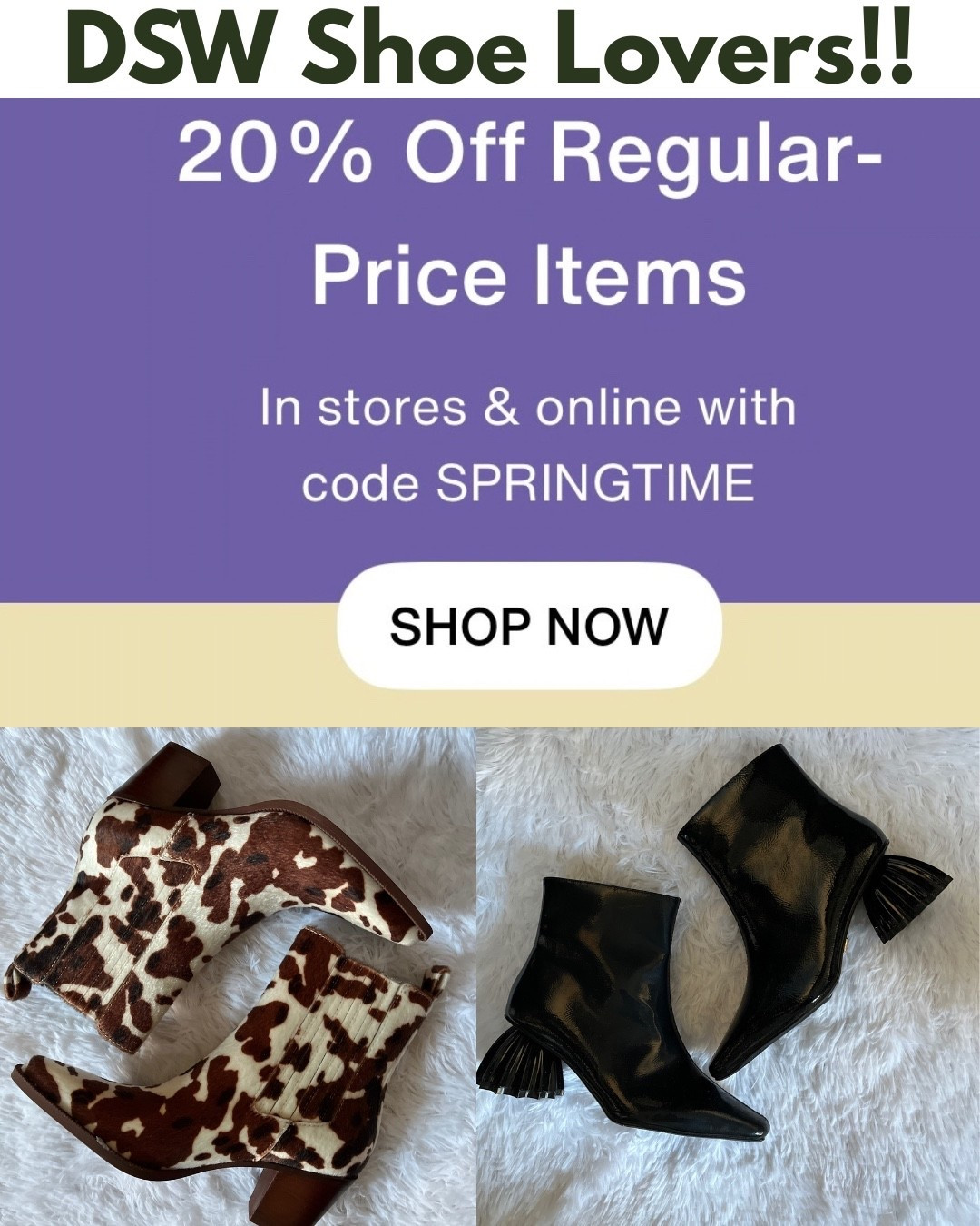 ‼️SALE at DSW ‼️ 20% off your favorite Brands!! Tap any photo below to SHOP !!!

Follow my LTK @fashionistanyc on the @shop.LTK app to view this post and get my exclusive app-only content!

#liketkit #LTKSaleAlert #LTKActive #LTKgrwm
@shop.ltk
https://liketk.it/5V7yv
