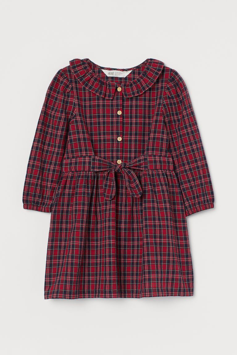 H & M - Cotton Shirt Dress - Red | H&M (US + CA)