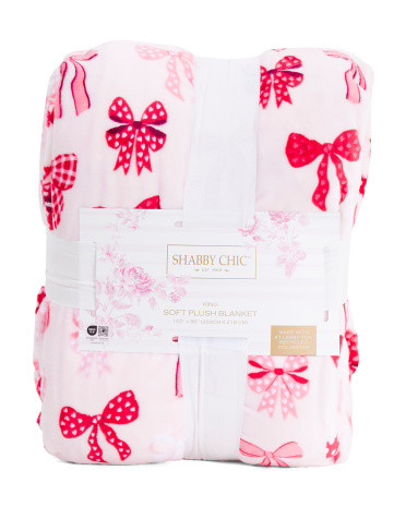 Fleece Bow Blanket | TJ Maxx