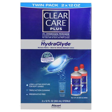 Clear Care Plus Contact Lens Cleaning and Disinfecting Solution, 2 Pack | Walmart (US)