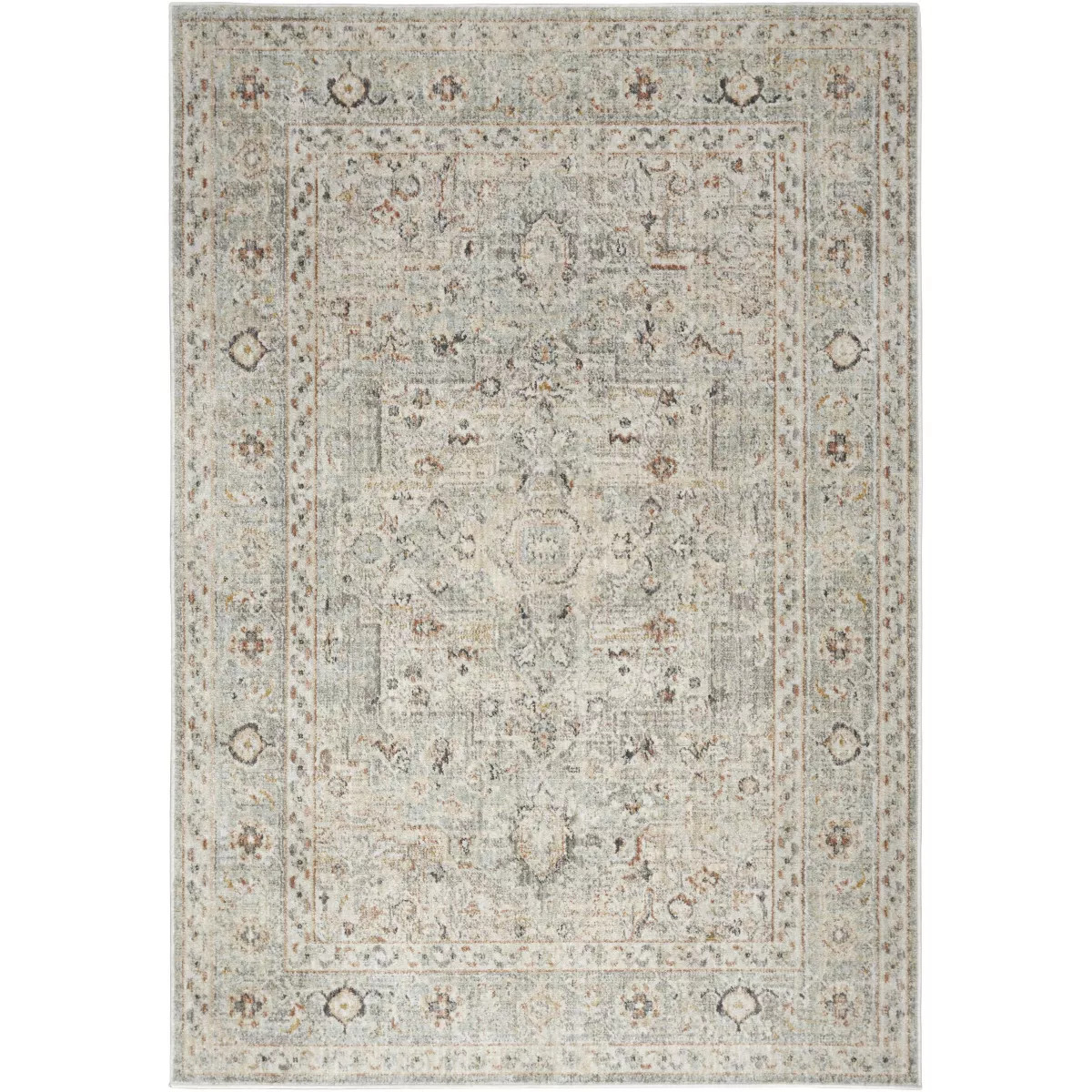 Nourison Oushak Home Traditional Vintage Indoor Rug Light Grey 2'3" x 7'6" | Target