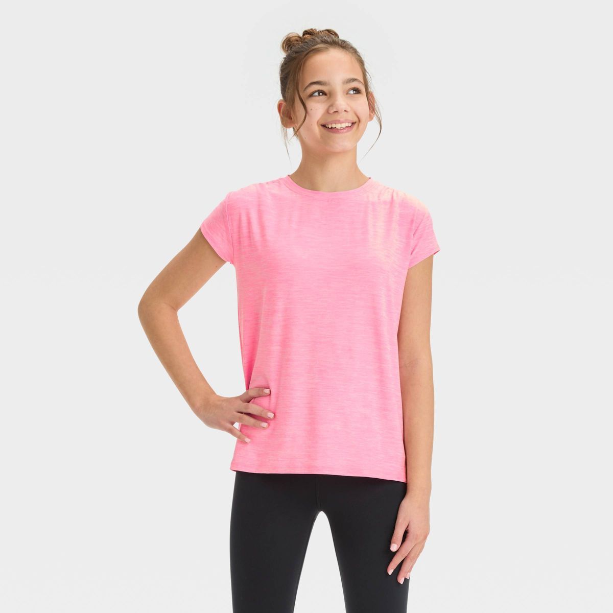Girls' Short Sleeve Studio T-Shirt - All In Motion™ | Target