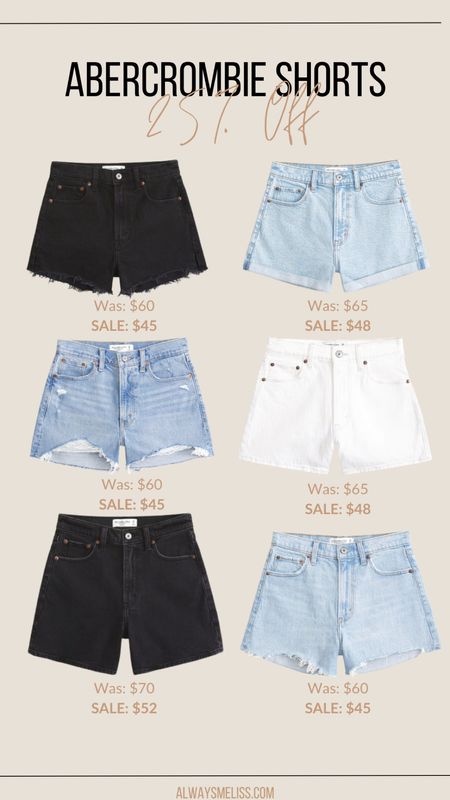 Now is a great time to stock up on all the shorts for the season ahead! Get them now while on sale! 25% off shorts + 15% off almost everything else. Use code JENREED to get an additional 15% off!!

Denim Shorts
Abercrombie
Summer Shorts

#LTKSaleAlert #LTKFindsUnder100 #LTKSeasonal