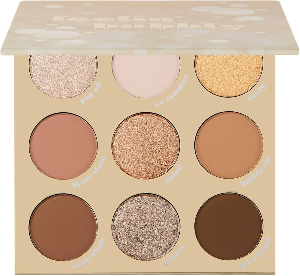 ColourPop Feelin' Bubbly Eyeshadow Palette - Brown & Gold Palette with Metallic and Matte Finishe... | Amazon (US)