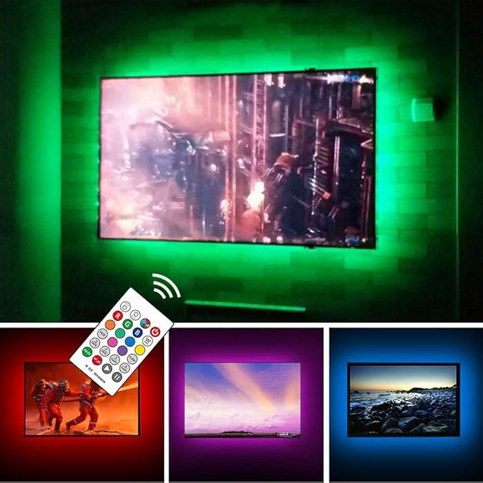 TV LED Backlights USB LED Strip Lighting for 60 65 inches Behind TV Monitor Sony LG Samsung HDTV ... | Amazon (US)
