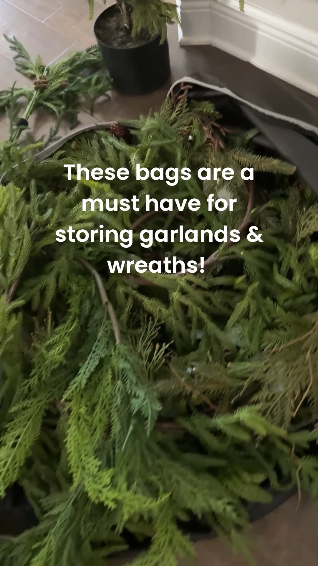 Make sure to prep for all the Christmas decor storage ahead of time!! These wreath bags are perfect for wreaths and garlands. Bonus: they have labels 

#holidaydecor #storage #organize 

#LTKSaleAlert #LTKHoliday #LTKHome