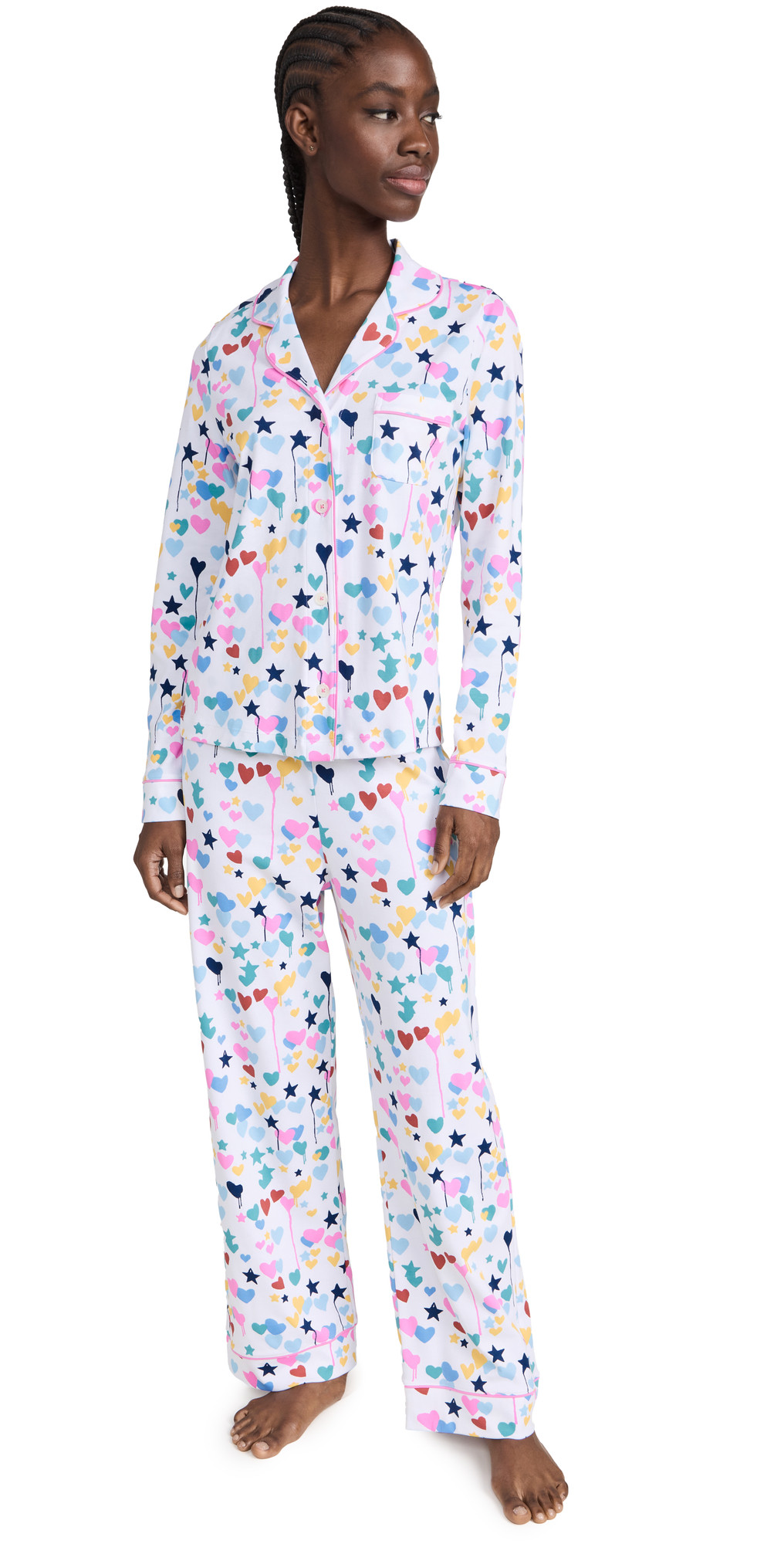 Roller Rabbit X Kerri Rosenthal Starry Starry Love Long Sleeve Polo Paja | Shopbop