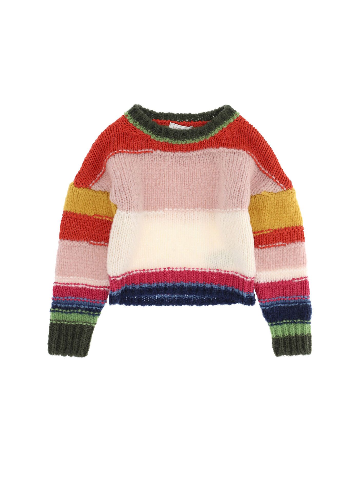 Striped sweater in multicolour yarns | Monnalisa