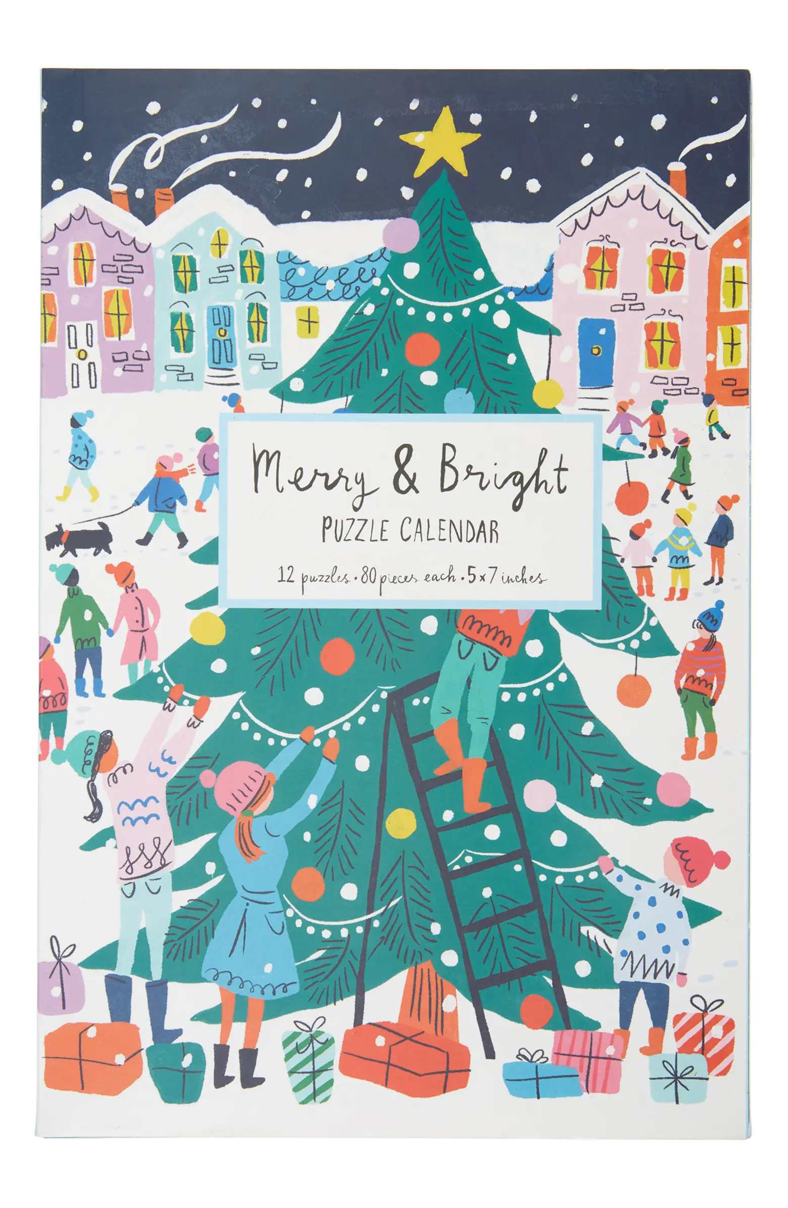 galison Louise Cunningham Merry & Bright 12 Days of Christmas Advent Puzzle Calendar | Nordstrom | Nordstrom