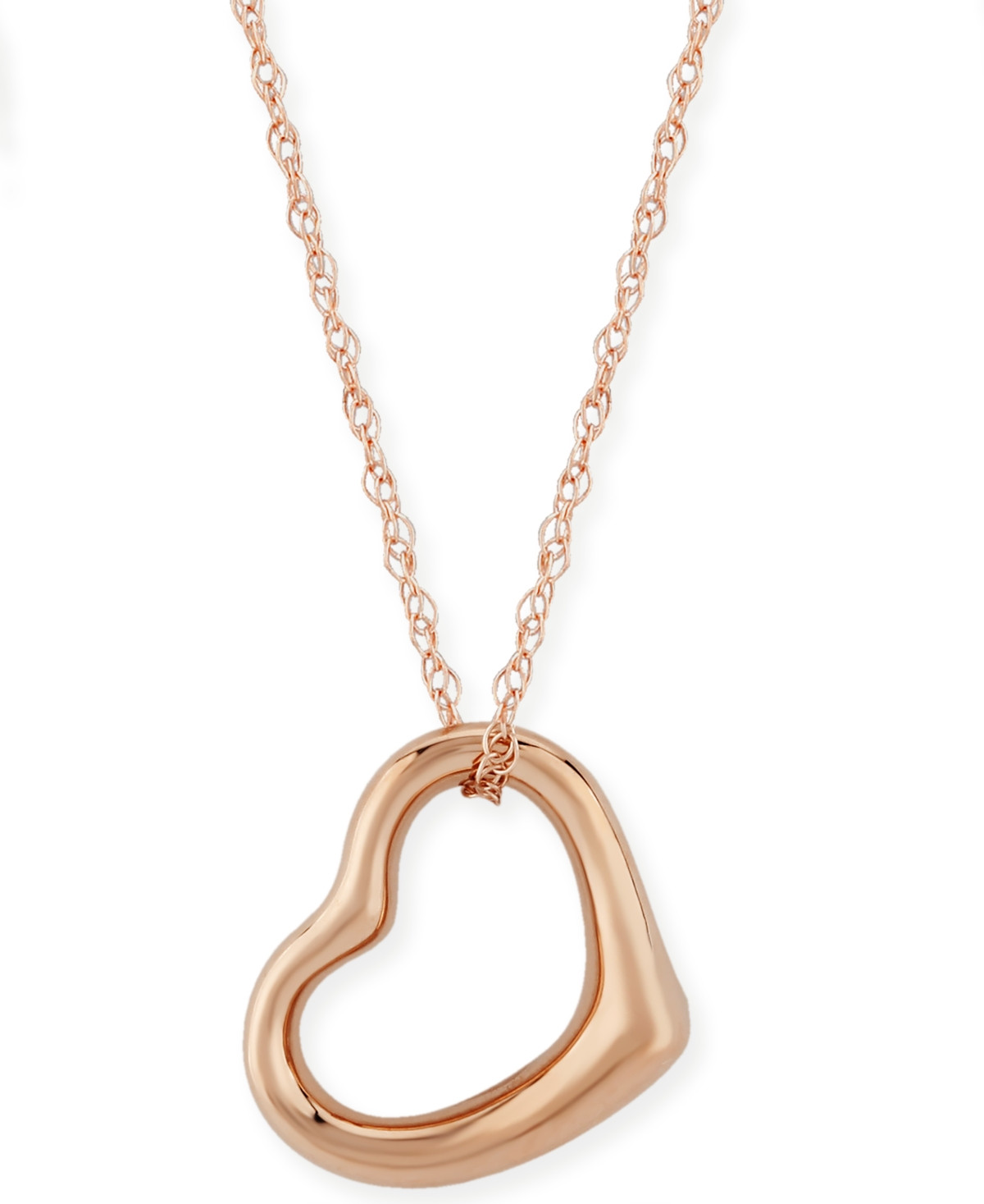 Open Heart Necklace Set in 14k White, Yellow or Rose Gold | Macys (US)