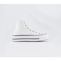 Converse All Star Lift Hi Platform Trainers White Black White | OFFICE London (UK)
