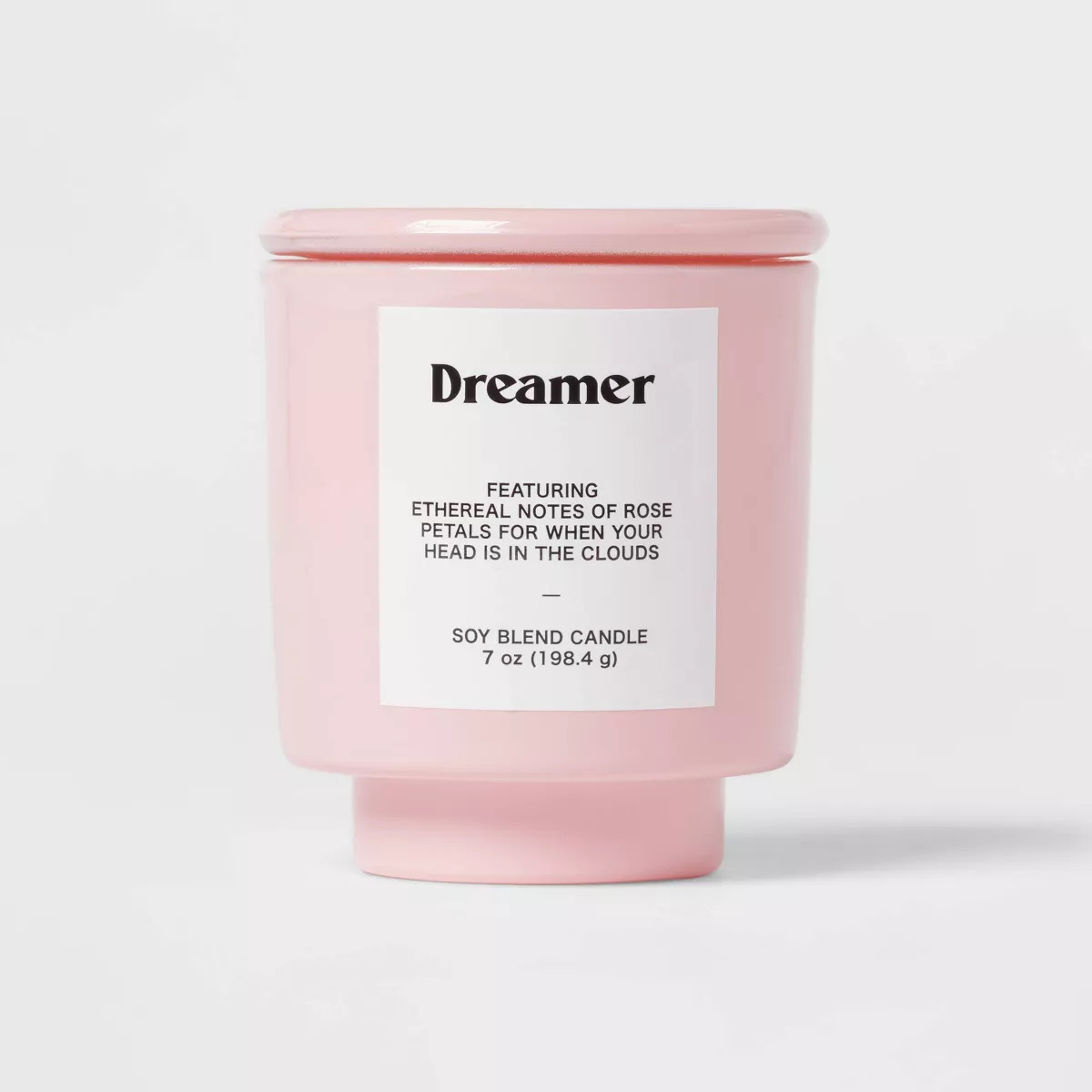 7oz Pink Exterior Painted Glass with Glass Lid Dreamer Candle Pink - Room Essentials™ | Target