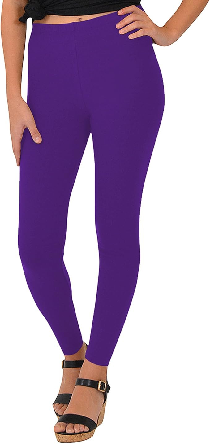 Women's Oh So Soft Footless Leggings | Ultra Soft | Metallic | Adult Small - 5X | Amazon (US)