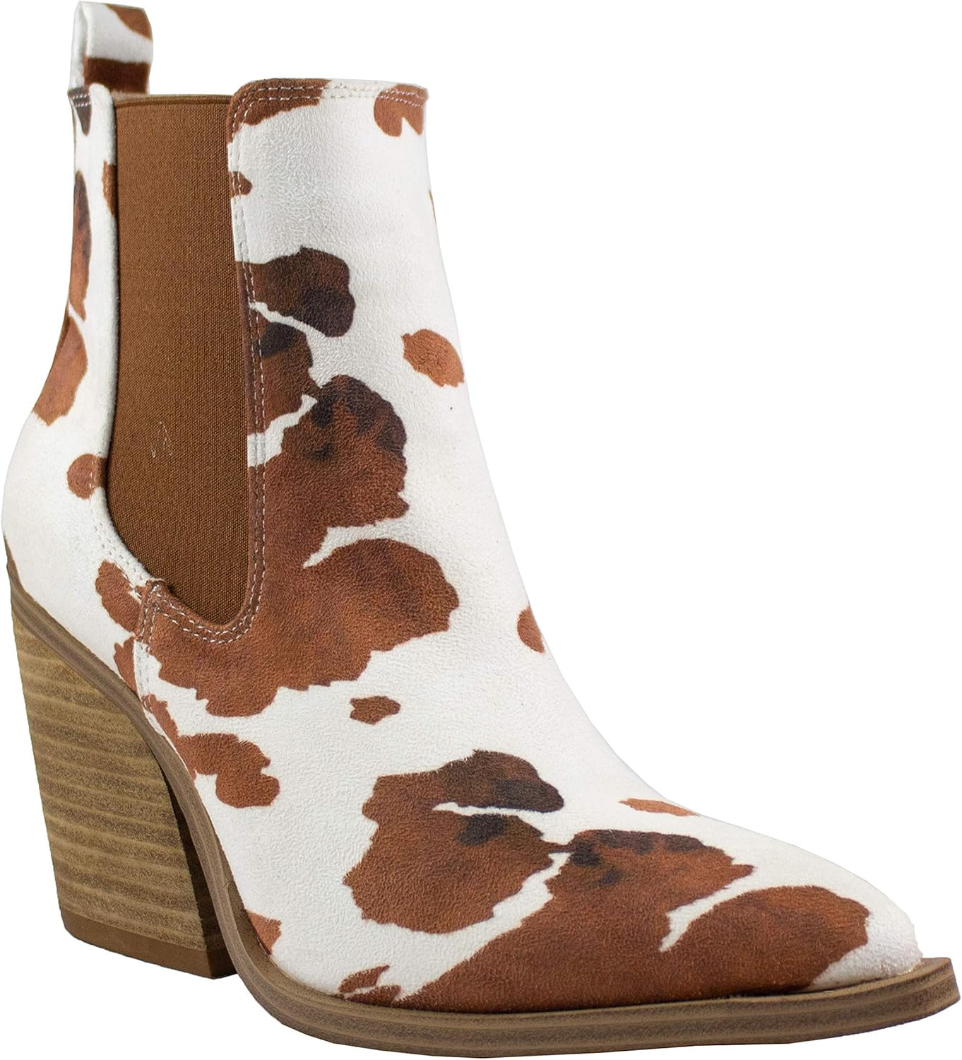 ARIDER ARiderGirl Dako Western Booties Animal Prints Ankle Boot with Stacked Heel Pointed Toe Boots | Amazon (US)