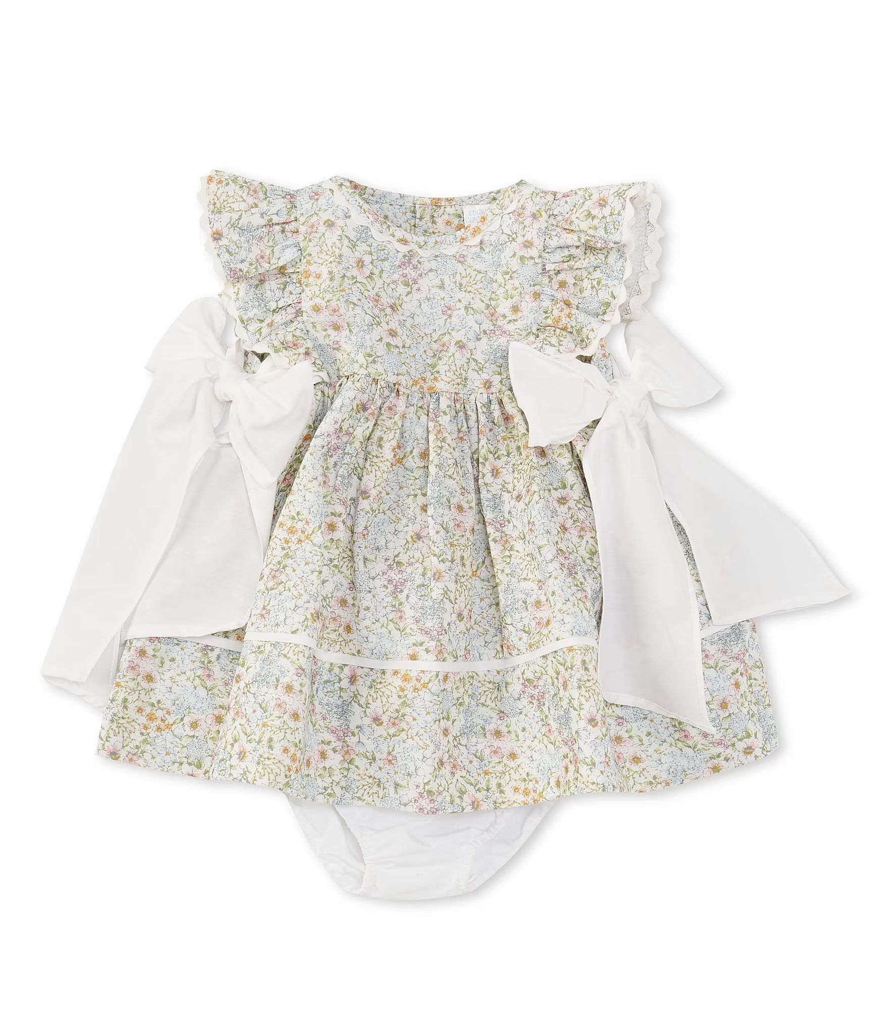 Baby Girls 3-12 Month Side-Tie Sleeveless Floral Dress | Dillard's