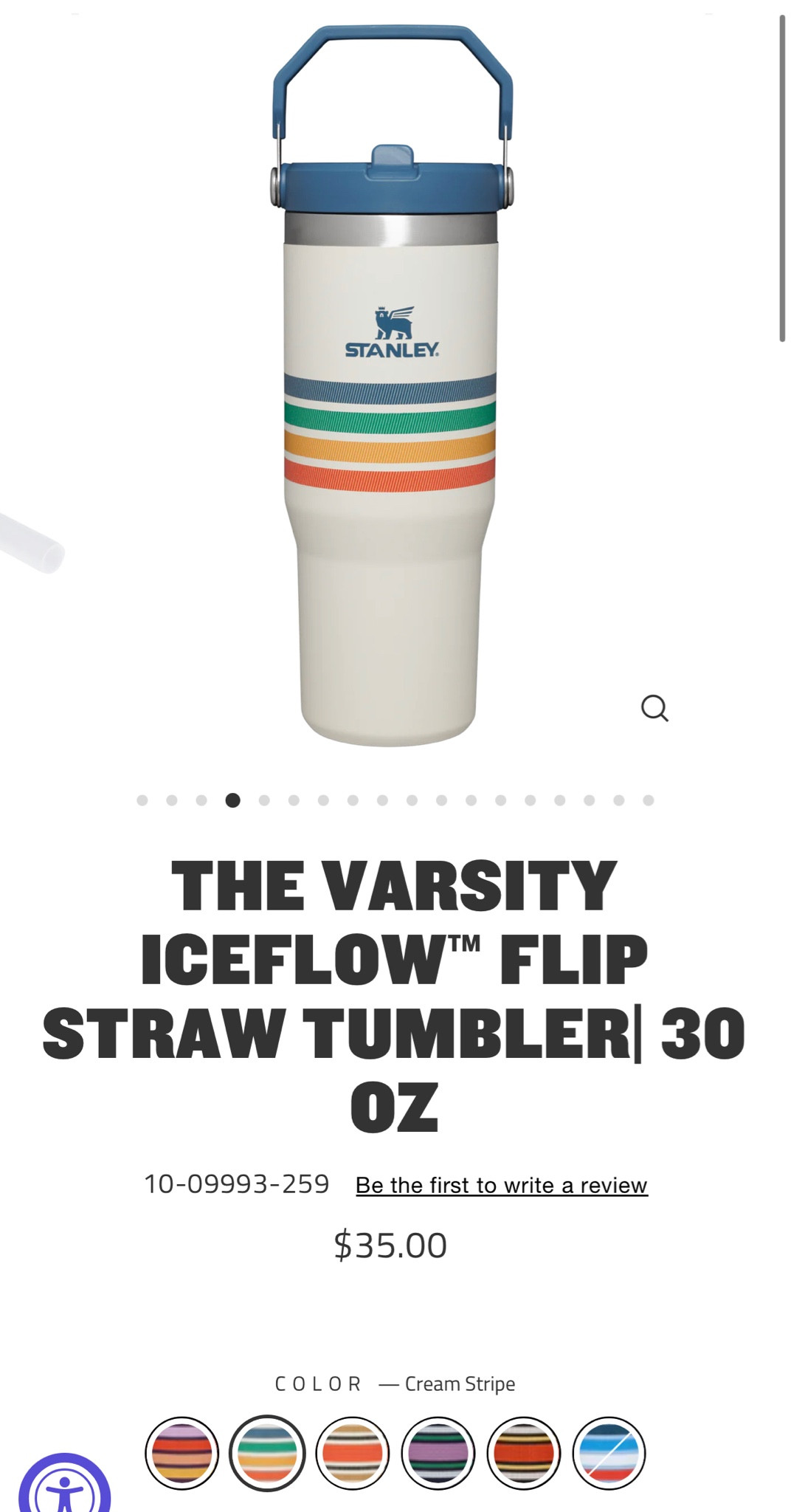Stanley The 30oz IceFlow Flip Straw Tumbler in Cream