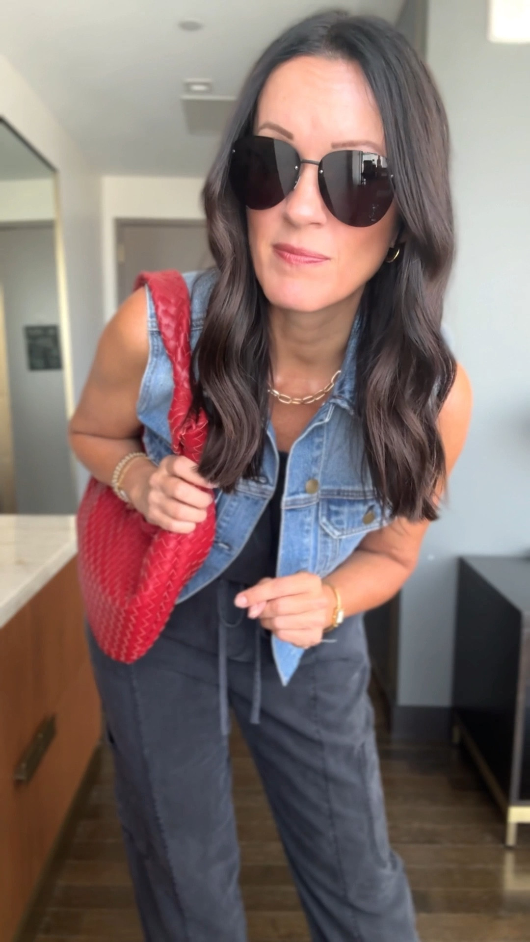 Get ready with me and Evereve for day one of LTKCON!

Sizing:
Jumpsuit-small
Denim vest-small
Shoes-tts

Elevated casual | casual outfit | red Mary Jane’s | red bag 

#LTKCon #LTKStyleTip #LTKOver40