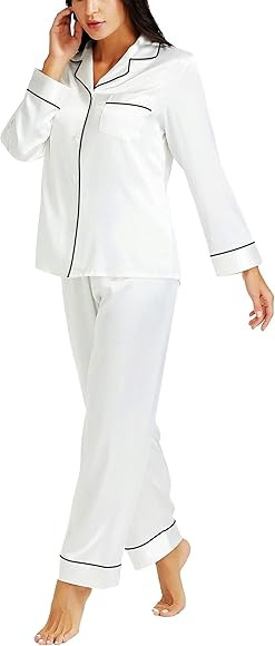 WHITE SILK PJS | Amazon (CA)