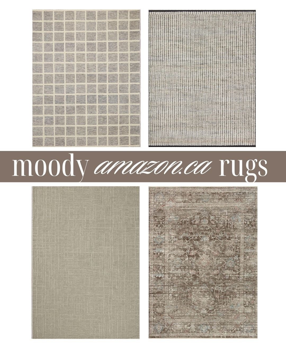 Moody neutral rugs with subtle texture and patterns from Amazon.ca ! 

--

area rug, affordable rug, amazon rug, amazon home, home decor, amazon home decor, room refresh, 5 x 8 rug, 8 x 10 rug, living room rug, bedroom rug, office rug, beige rug, ivory rug, grey rug, gray rug, rug with neutral patterns  

#LTKsale #LTKcanada #LTKhome