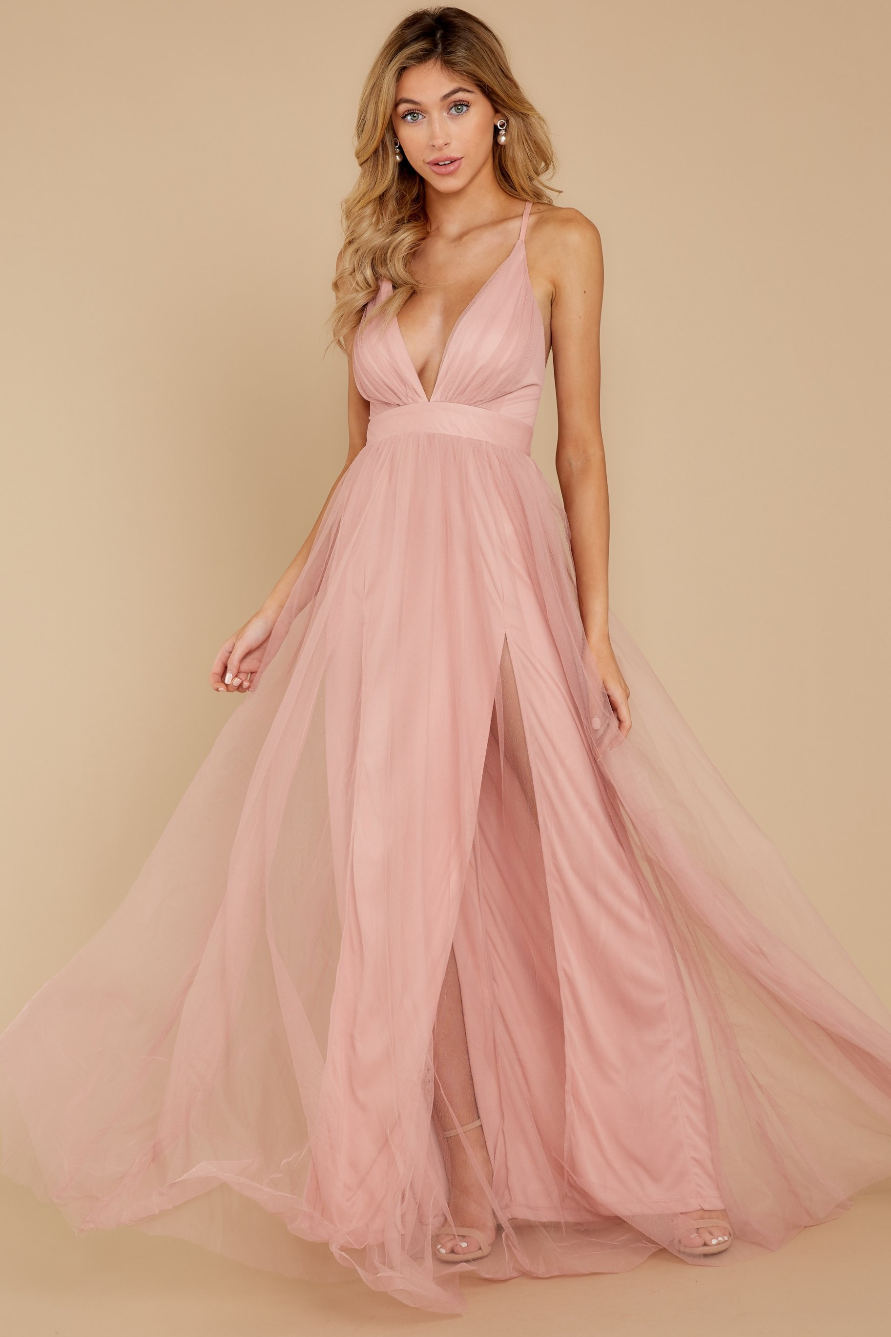 Matters Of The Heart Dusty Pink Maxi Dress | Red Dress 